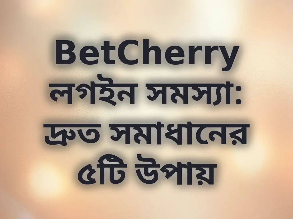লগইন সমস্যা সমাধান